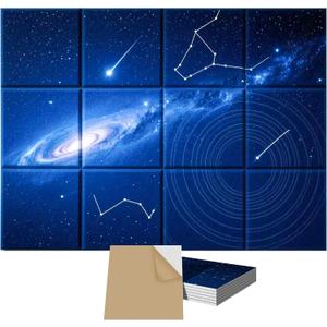 12 Pack Self-Adhesive Acoustic Wall Panels,48x36 in