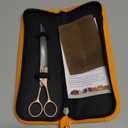 Fenice Peak Professional Curved Dog Grooming Scissors 8'' Rose Gold 440C Stainless Steel Pet Cutting Shears Safety Trimming Shearing for Dogs Cats