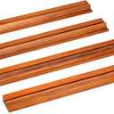 Yellow Mountain Imports Classic Chestnut Color Wooden Mahjong Game Racks with Pushers, 18 Inches - Set of 4 (Includes Magnetically Attached Mahjong Pushers)
