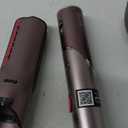 Shark FlexFusion Hair Straightener & Powerful Dryer with Diffuser, Fusion Hair Brush, Ceramic Air Styler with Auto-Wrap Curlers, Ceramic Plates, Cosmic Blush HD642S