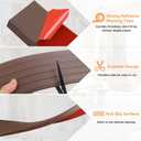 Threshold Ramps for Doorways Self-Adhesive Rubber Ramps for Door Threshold Rubber Door Threshold Ramp for Wheelchair Stroller Scooter Reducer Ramp (Brown, 3 Wide x 3.3' Long)