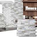 Art3d Peel and Stick Wall Tile for Kitchen/Bathroom Backsplash, 12"x12" (Multi)