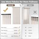 MIULEE Pinch Pleated Thick Linen Curtains 90 Inches Long 2 Panels for Living Room Bedroom, Memory Trained Pinch Pleat Drapes Back Tab Light Filtering Natural Ivory Cream Window Curtains with Hooks