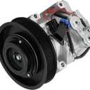 AC Compressor with Clutch Fit for 2011-2019 Freightliner Cascadia 12.8L 14.8L 15.6L, 2012 2013 2014 2015 2016 2017 2018, Replace CO 29043C, Air Condition automotive replacement