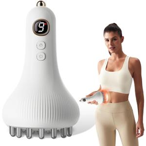Lymphatic Drainage Massager & Anti Cellulite Fascia Massage Tool - Reduce Stretch Marks & Blaster Cellulite for whole Body - Body Sculpting Machine with Microcurrent, Red Light,Heat & Vibration