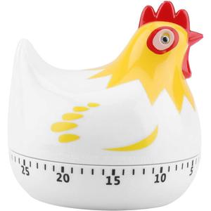 Kitchen Timer, Chicken Pattern Countdown Reminder for Cooking Baking (White)