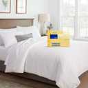 THREAD SPREAD Queen/Full Duvet Cover, 600 Series Bliss Collection Sateen 3Pc Egyptian Cotton Duvet Cover Set, 100% Pure Cotton, 2 Pillow Shams, Zipper Closure, 7 Corner Ties (White)