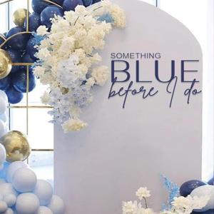Something Blue Before I do Decal for Balloons Arch Peel and Stick - Something Blue Bridal Shower Decorations, Bridal Shower Sticker for Backdrop, Bachelorette Wedding Engagement Party Decorations