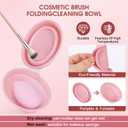 112Pcs Pink Makeup Brushes Set Professional Makeup Kit, Foundation Makeup Brush Kit Eye and Face Make up Brushes & Tools, Multi-functional Beginner Makeup Tool Set with Case Facial Makeup Accessories