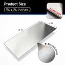 430 Stainless Steel Sheet Metal 96 x 24 Inches 24GA Metal Sheet Panel #4 Brushed Finish with Protective Film for Wall, Food Truck, Restaurant, Kitchen, Floor, Trailer, Garage, Crafting