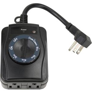 Prime Wire & Cable TNOCD002 2-Outlet Turn Dial Pigtail