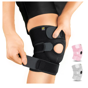 Bracoo Knee Support Brace for Men Women, Adjustable Compression Sleeve Wrap Patellar Pad Tendon - Arthritis Pain, Injury Recovery, Running, Workout, KS10