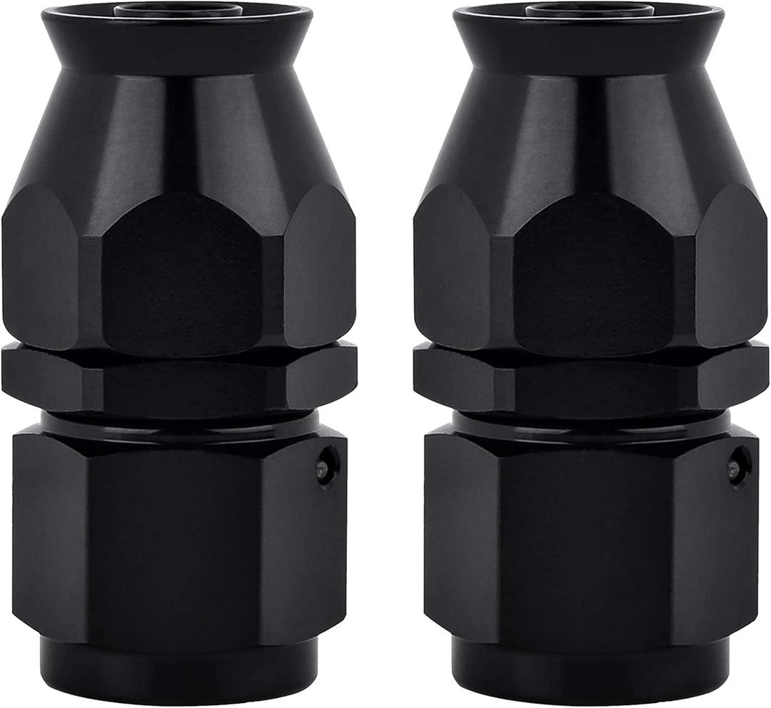 EVIL ENERGY 10AN PTFE Hose End Fitting Straight Black for PTFE Hose Only 2PCS