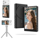 Vlog Screen Selfie Monitor,Wireless Mini Monitor for iPhone/Android Rear Camera with Magnetic Phone Clip Mount,Phone Rear Camera for Selfie Vlog Live Streaming on TikTok,YouTube,Instagram（Black）