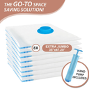 Cozy Essential 8 Pack XXL Jumbo Vacuum Storage Bags, Extra Large Vacuum Seal Bags for Comforters, Bedding, Blanket Storage, Giant Space Saver Bags for Huge Stuffed Toy(47.2x35 in)