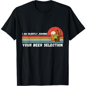 Judging on Beer Craft Beer Shirts for Men Women Vintage T-Shirt (Black, Large)