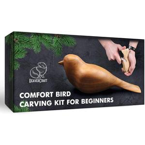 BeaverCraft Wood Carving Kit Comfort Bird DIY Kits for Adults Hobbies Whittling Knife Kit for Beginners & Kids Adult Craft Kits Wood Carving Knife Set