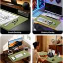 YSAGi Leather Desk Protector, Office Mat, Large Mouse Mat, Non-Slip PU Leather Blotter, Laptop Desk, Waterproof Writing Pad for Office and Home (Green, 47.2" x 23.6")