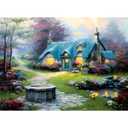 300 Piece Puzzles for Adults, Charming Cottage Jigsaw Puzzles with Flowers and Trees, Relaxing 300 Piece Puzzle, Perfect for Family Time, Wall Decor, Gift for Adults, Kids, Seniors, 20.5 x 15 in