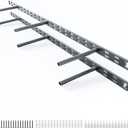 2pcs Floating Shelf Bracket Heavy Duty,Decorative Floating Shelf Hardware Hidden Black Metal Fireplace Mantel Brackets Without Jig (34"X6"X1.0" Without Tools)