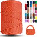 Polyester Macrame Cord 3mm x 251 Yards, Braided Crochet Yarn, Polypropylene Rope Crochet Bag Cord for Wall Hangings, Bag, Plant Hangers, Hats, Underplate, DIY Crafts, Gift for Knitter