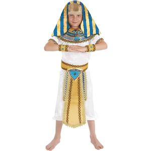 fun shack Egyptian Costume For Boys, Kids Pharaoh Outfit, Egyptian King Attire, Pharaoh Dress Up For Children (Medium)