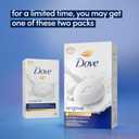 Dove Beauty Bar Soap Original 8 Count for Soft, Smooth Skin, with 1/4 Moisturizing Cream 3.75 oz