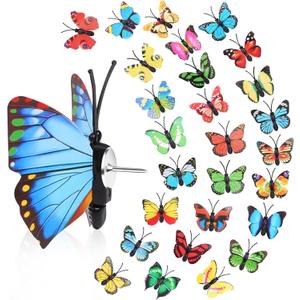 Butterfly Thumb Tacks,Leery Colorful Thumb Tacks Decorative Push Pins Cute Pushpins for Photo Wall Cork Board Bulletin Board Home Office Cubicle Pattern Wall Random Pattern Decorations (40)