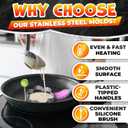 5 Pcs Pancake Mold Set  Stainless Steel Pancake Molds for Griddle with Fun Shapes, Comfortable Handles, and Non-Slip Design  Egg Shaper for Frying Pan with Silicone Brush for Easy Use & Cleaning