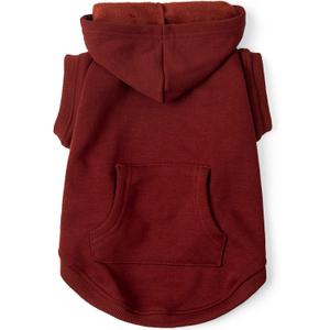 Koneseve Dog Hoodie Fleece Dog Clothes Warm Sweater with Hat for Medium Large Dogs Cat Hooded Shirt Kitten Pet Basic Sweatshirt with Pocket Doggie Soft Winter Coat Apparel (Red; 4XL) (4XL-(35~55lb) | Chest(~31"))