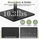 Square Backdrop Stand 6.5x10ft, Heavy-Duty Pipe Drape with Flat Metal Base, 10x6.5 ft