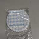 50 Pcs Blue Gingham Paper Plates and Napkins for Boy or Girl Themed Party, 7" Light White and Blue Birthday Party Scalloped Dessert Plate for Baby Shower, Birthday, Wedding Decoration