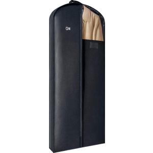 Luxury Storage Garment Bag for Long Coat, Fur, Mink, Gown, Vestment and Choir Robe | 60 Inch + 5 Inch Gusset Cover | Heavy Duty, Hanging, Breathable, Foldable Travel and Wardrobe Clothes Protector