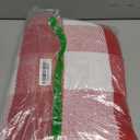 HOMEMONDE Cotton Plaid Runner Rug 2' x 6' | Red and White Checkered Hand-Woven Indoor Outdoor Area Rugs | Washable Layered Door Mat for Front Porch, Kitchen, Entryway, Farmhouse