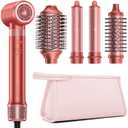 Hot Air Styler & Hair Styler- High-Speed Hair Blow Dryer Brush, Fast Drying No Heat Damage Multi-Styler with Auto Wrap Curlers for Volumizing Curl Straighten Frizz-Free Styling with Travel Bag