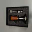 58.5mm Espresso Tamper – Rosewood Handle, Self-Leveling & Double Spring Loaded Calibrated Design Fits 58mm Portafilter Basket for Precise Consistent Shots