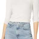 Velvet by Graham & Spencer Women's Zofina Long Sleeve Gauzy Whisper T Shirt (Large, Ribbon)