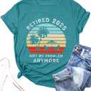Retirement Shirts for Women 2025 Retired Gifts Funny Graphic Retirement Gift Tshirts (XX-Large, 01-cyan)