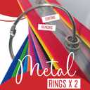 30 Packs Oversized Dry Erase Pockets Sleeves - 10 Assorted Colors with 2 Binder Rings - Dry Erase Sheets Reusable - 10x14 Ticket Holders - Clear Plastic Sheet Protectors for Classroom Teacher Supplies