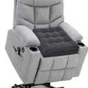 HAVARGO Recliner Cushions for Elderly, 20x20x5 Inch Thick Chair Cushion Patent Design Soft Tufted Dual Layer Booster Seat Cushions for Seniors Recliner Risers Gray 1P