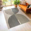 Easy Jute Entryway Rug 3x5 Modern Washable Durable Outdoor Indoor Area Rugs for Living Dining Room&Farmhouse,Patio Office Stain Resistant Non Slip Casual Indoor Outside Mat(3x5ft,Modern) (Morden)