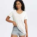 Auriviz Womens Cotton Tops Basic Short Sleeve Oversized Tshirts Short Sleeve Tees Boxy Yoga Gym Workout Shirts (Gray, S)