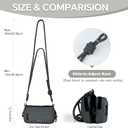 Small Crossbody Travel Bag for Women, Water-Resistant Nylon, RFID Blocking, Organizer with Bottle Slot, Adjustable Rope Strap