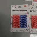 7 x Jacen  Birthday Candles, Blue/Orange