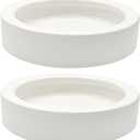 2 Pcs Reptile Food Bowl Ceramic Water Feeder Bowls Anti- Escape Mini Reptile Feeder for Lizard, Gecko etc, Round