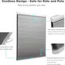 MYshade Cordless Blackout Cellular Shades for Windows, Honeycomb Window Shades with Thermal Insulation, Child & Pet Safe Room Darkening Shade, Easy Install, 31" W x 48" H, Grey