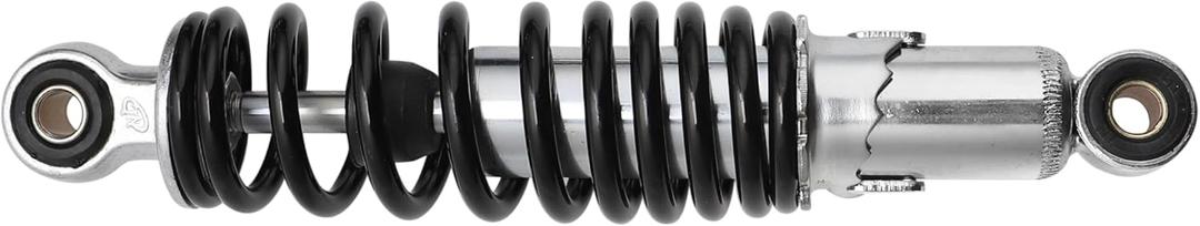 Minho Dual Rear Shock Absorbers with Adjustable Spring Preload in Heavy Iron Material Compatible with Chinese GY6 4-Stroke Engine Taotao ATV Go Kart, Black Color,250MM Length