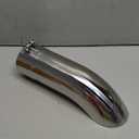 A-KARCK Turn Down Exhaust Tip 3.5" Inlet, Polished Tailpipe Tip with 3.5" Inlet & Outlet 12" Overall Length, Stainless Steel Structure for High Temperature Resistance