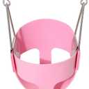 Pink Swing Set - Heavy Duty Toddler High Back Full Bucket Swing Seat - Swing Set Accessories
