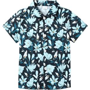 YALLET Boys Hawaiian Shirt Cool Summer Hawaii Shirts Casual Short Sleeve Button Down Aloha Beach Tee Tops 7-8Years